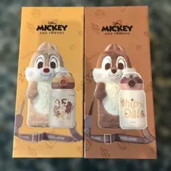 チップとデール ふわふわカバー付き2WAYボトル チップ ディズニーザ