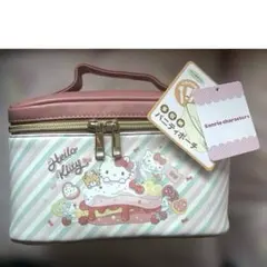 ハローキティ 多収納バニティポーチ バースデー 新品 미사용 sanrio