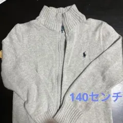 Polo by Ralph Lauren グレー ジップアップセーター 140