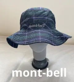 mont-bell サファリハット　チェック　緑