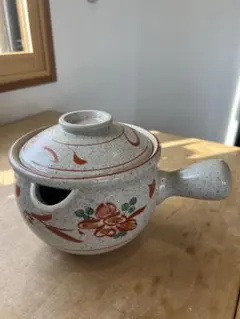 陶器製急須 花柄デザイン