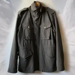 黒い厚手のハーフコート、メンズLサイズ、古着【ライトオン】