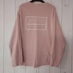 最終価格バックプリントカットソー　メッセージプリントカットソー　くすみ系