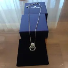 Swarovski ダブルリングペンダント ネックレス