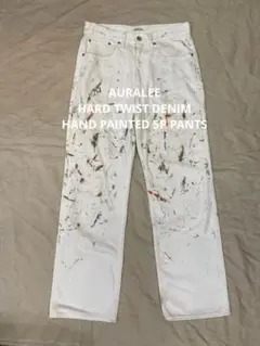 AURALEE オーラリー ツイストデニムハンドペイントパンツ