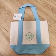 Trader Joe's ミニトートバッグ 水色