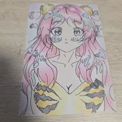 アニメ風イラスト ポストカードサイズ