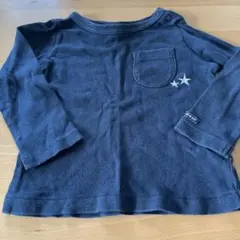 BREEZE ネイビー 長袖Tシャツ 星の刺繍付き　80㎝