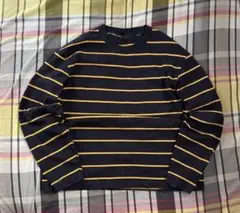 00s OLD UNIQLO ボーダー　ロンT y2k 短丈　archive
