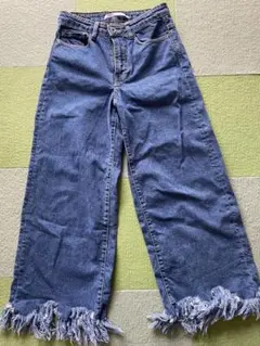 ZARA フレアレッグ  フリンジデニム