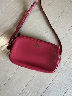 COACH コーチ　ショルダーバッグ レザー レッド 2way
