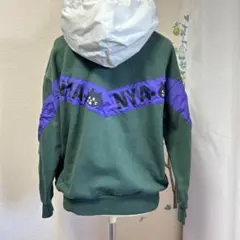 にゃー　チャンピオン　ハーフジップパーカー　サイズM