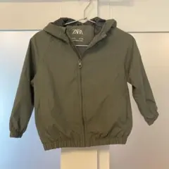 ZARA フード付きナイロンジャンパー6 カーキパーカーウインドブレーカー