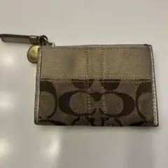 coach コーチ　コインケース　小銭入れ　ブラウン　ゴールド