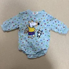 【美品】バースデイ　maisy 水玉　長袖ロンパース 80cm