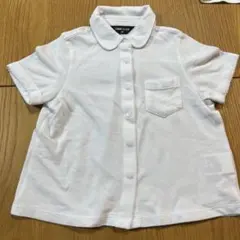 COMME CA ISM ホワイト ポロシャツ 90