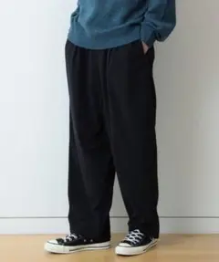 【BEAMS HEART】バルーン コーデュロイ イージーパンツ　ブラック　M