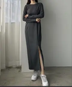 Louere❤︎ファスナースリットIラインカットワンピース⭐︎美品！