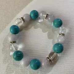 ターコイズ・クリスタルブレスレット