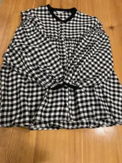 SM2ギンガムチェックコットンギャザーブラウス