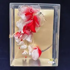 着画あり⭐︎シャルマン　髪飾り　赤・白