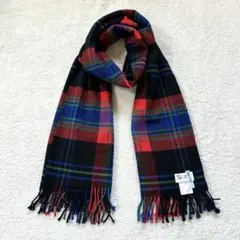 Johnstons of Elgin 大判チェックストール カシミヤ混 PLST