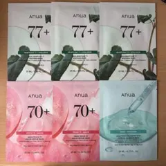 ANUA ドクダミ77+ & 桃70+ & PDRNシートマスク 6枚セット