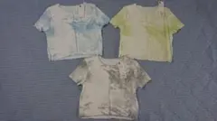 【新品タグ付】GU 水色 黄緑 グレー 半袖Tシャツ S 3枚セット