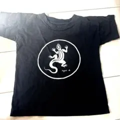 agnès b. トカゲロゴ Tシャツ ブラック
