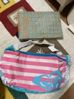 非売品／ROXY ストライプショルダーバッグ 箱付き