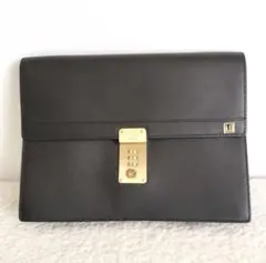 美品☆dunhill ダンヒル☆メンズセカンドバッグ レザー ブラック