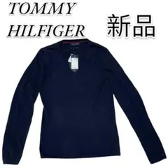 新品 未使用 タグ付 TOMMY HILFIGER セーター Vネック ネイビーのサムネイル