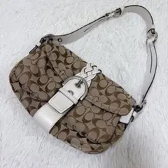 希少✨COACH ソーホー　シグネチャー　キャンバス　ワンショルダー　編み込みのサムネイル