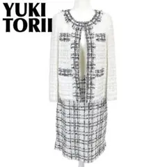 美品】YUKI TORII プリーツフリル加工ジャケット ビジュボタン L 