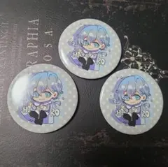 初期缶バッジ　カラフルピーチ　からぴち　ヒロ