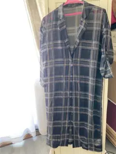 MURUA チェック　長袖カーディガン　シースルー