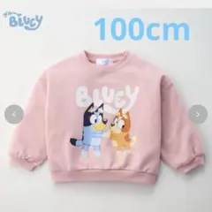 バースデイ　ブルーイ　BLUEY ビンゴ　裏毛トレーナー 100cm