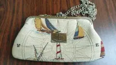 がま口ポーチ　ゴブラン織り