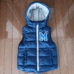 H&M フード付きダウンベスト ネイビー EUR 128