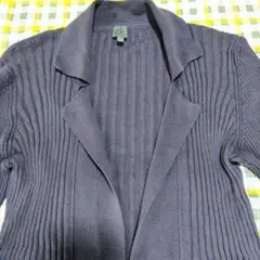 Calvin Kleinリボン付きリブ編みカーディガン サイズ4 パープル