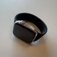 Apple Watch ステンレススチールケース ブラックブレイデッドソロループ
