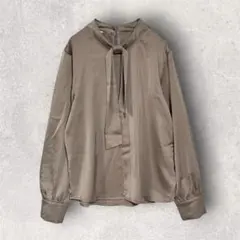 COCOMOMO/ココモモ　ボウタイブラウス　プルオーバー　長袖　オフィス　S