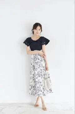 tocco closet ビックカラーバックレースアップドッキングワンピース