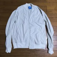 adidas ホワイト ジップアップジャケット