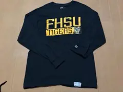 【US古着】ラッセルアスレティック FHSU カレッジ ロンT 黒 Lのサムネイル