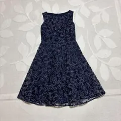 TadashiShojiタダシショージ 水色花柄レース　スパンコールワンピース2 TadashiShojiタダシショージ 水色花柄レース スパンコールワンピース0