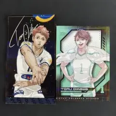 ハイキュー サイン入り ステッカー 及川徹 ジャンプフェア特典 Vリーグ 2枚