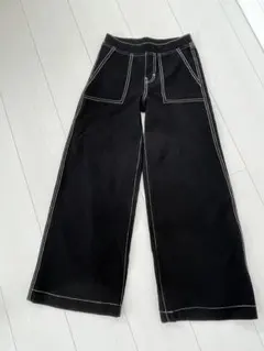 H&M ブラック ワイドパンツ 140cm