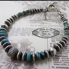 インディアンジュエリー ブレスレット ターコイズ ハンドメイド シルバー925