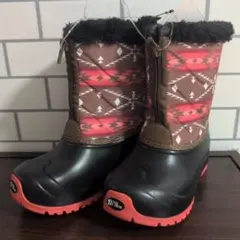 【新品未使用】スノーブーツ キッズ 17.0cm 完全防水 防滑 ピンク